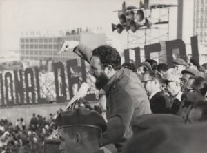 Fidel pronuncia discurso en la Segunda Declaración de La Habana, en la Plaza de la Revolución, el 4 de febrero de 1962.